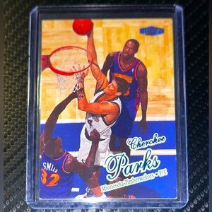 1998 Fleer Cherokee Parks Minnesota Timberwolves NBA Card #203 KNICKS DEFENSE